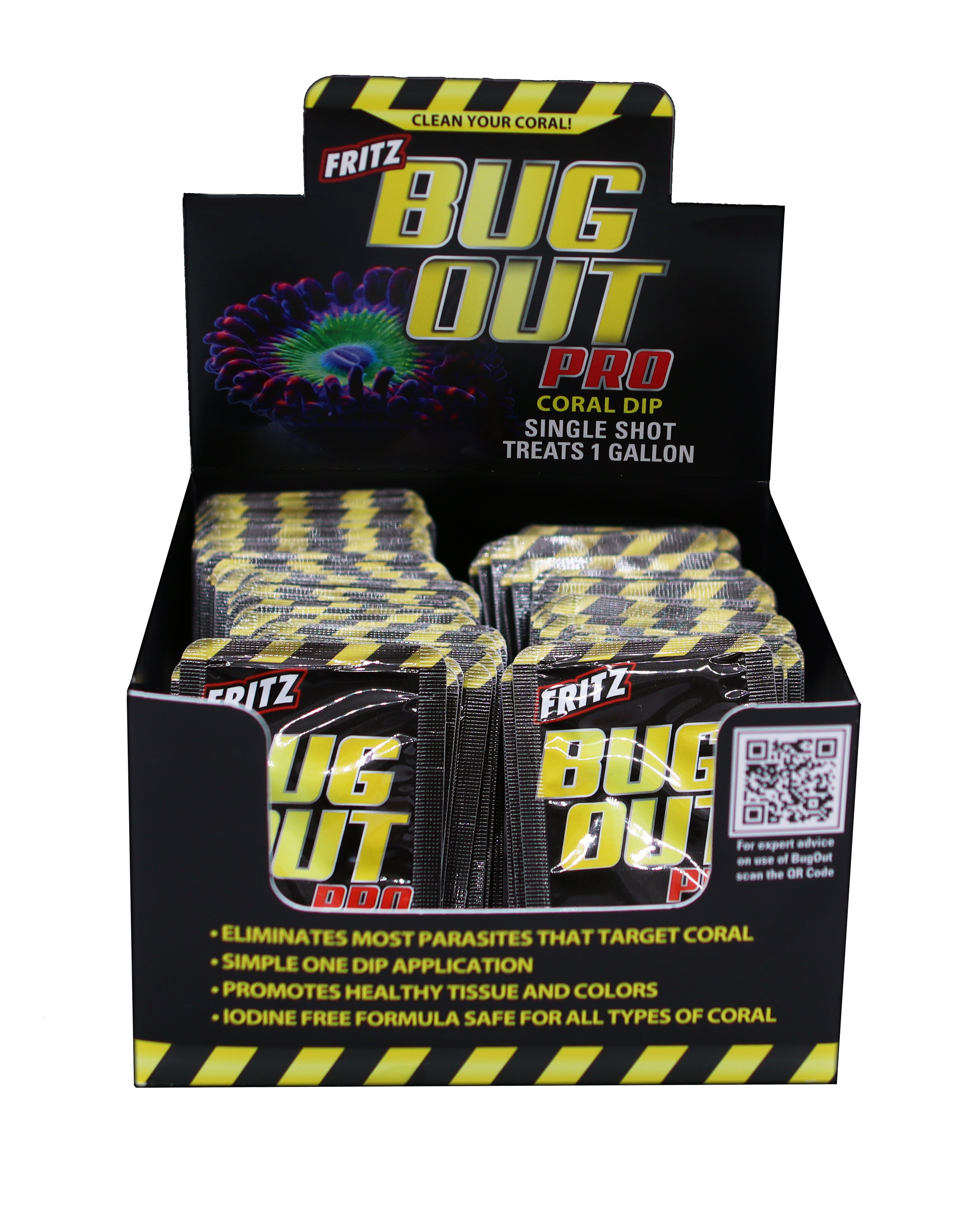 Bug Out Coral Dip Counter Display