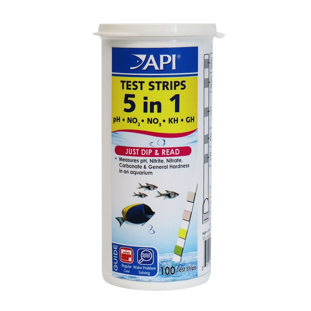 5-in-1 Aquarium Test Strips 100ct FW/SW