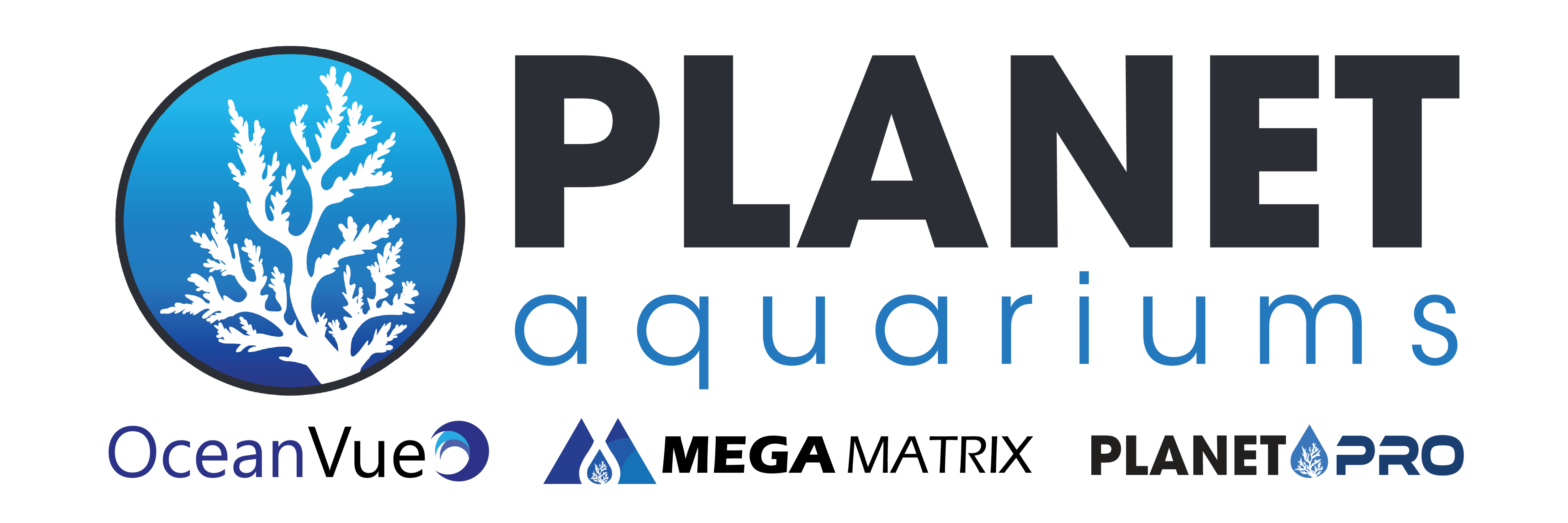 72x24 Planet Aquariums Banner White