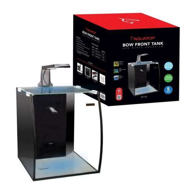 5-gal Bowfront Desktop Glass Tank