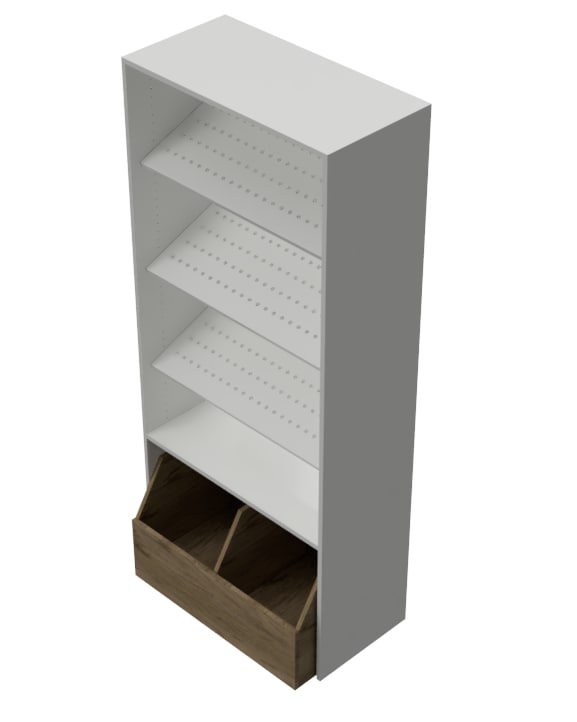 Deco Series Plant Unit with Rolling Rock Bin