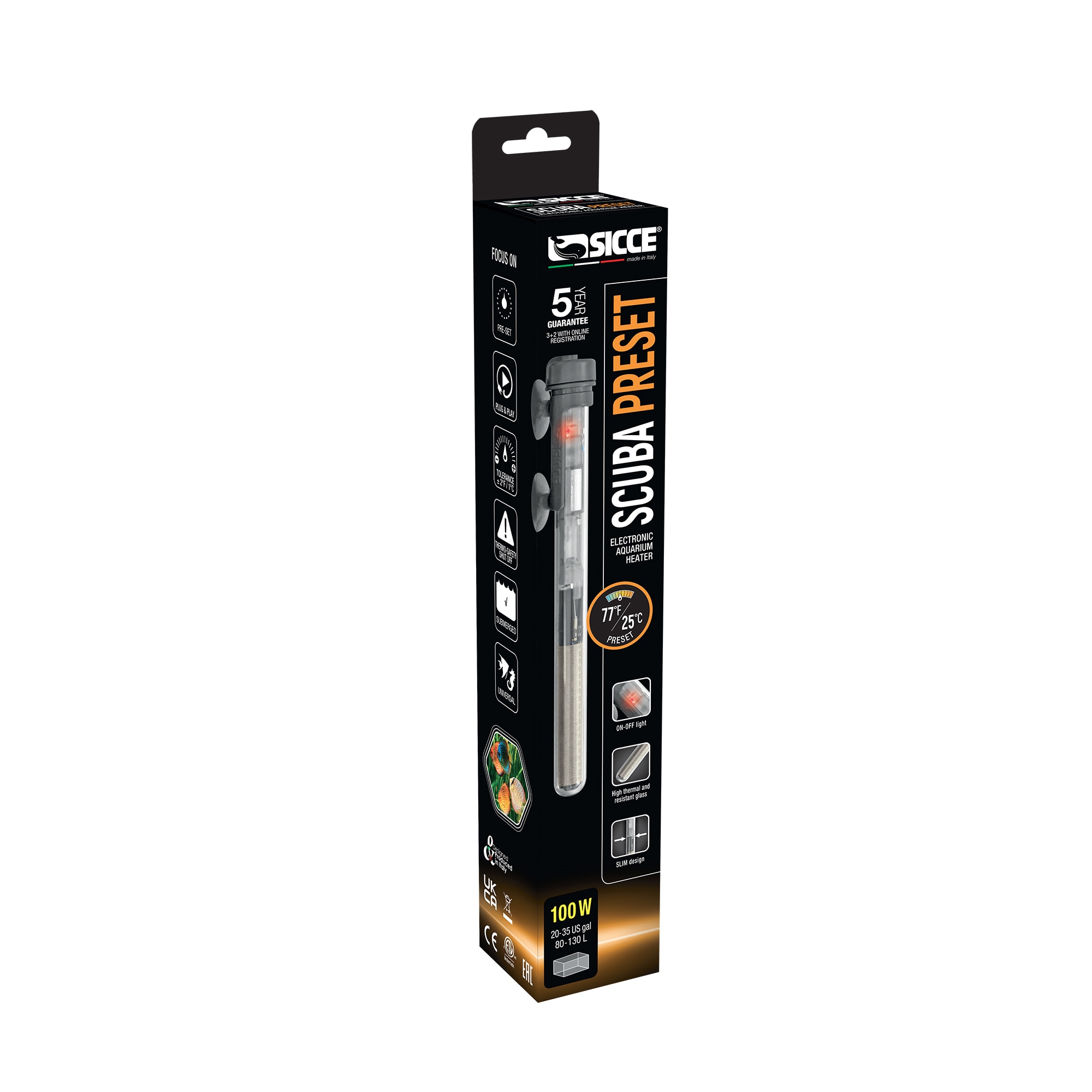 SCUBA Preset 100 - Submersible Heater - 100 Watt