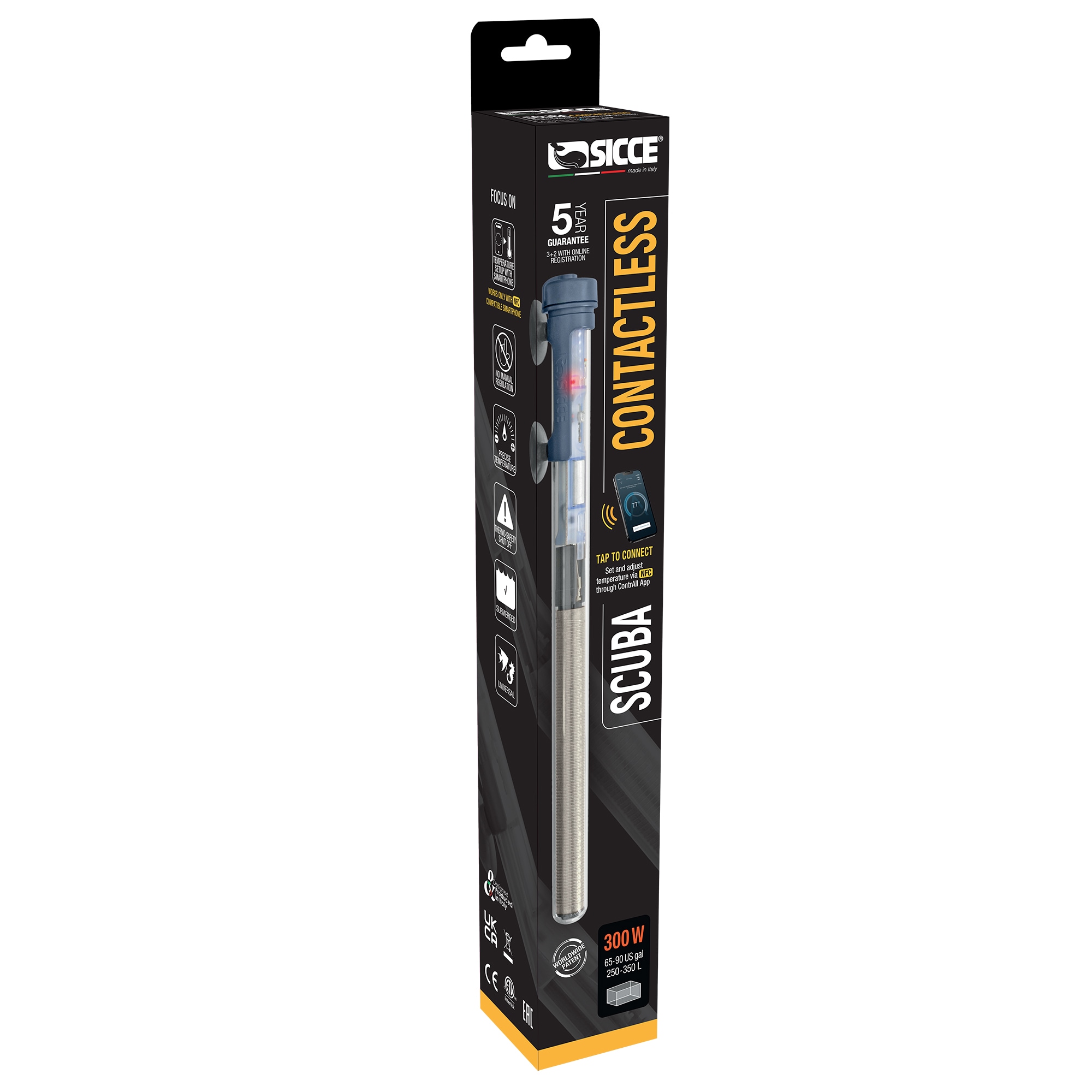SCUBA ContactLess 300 - Submersible Heater - 300 Watt