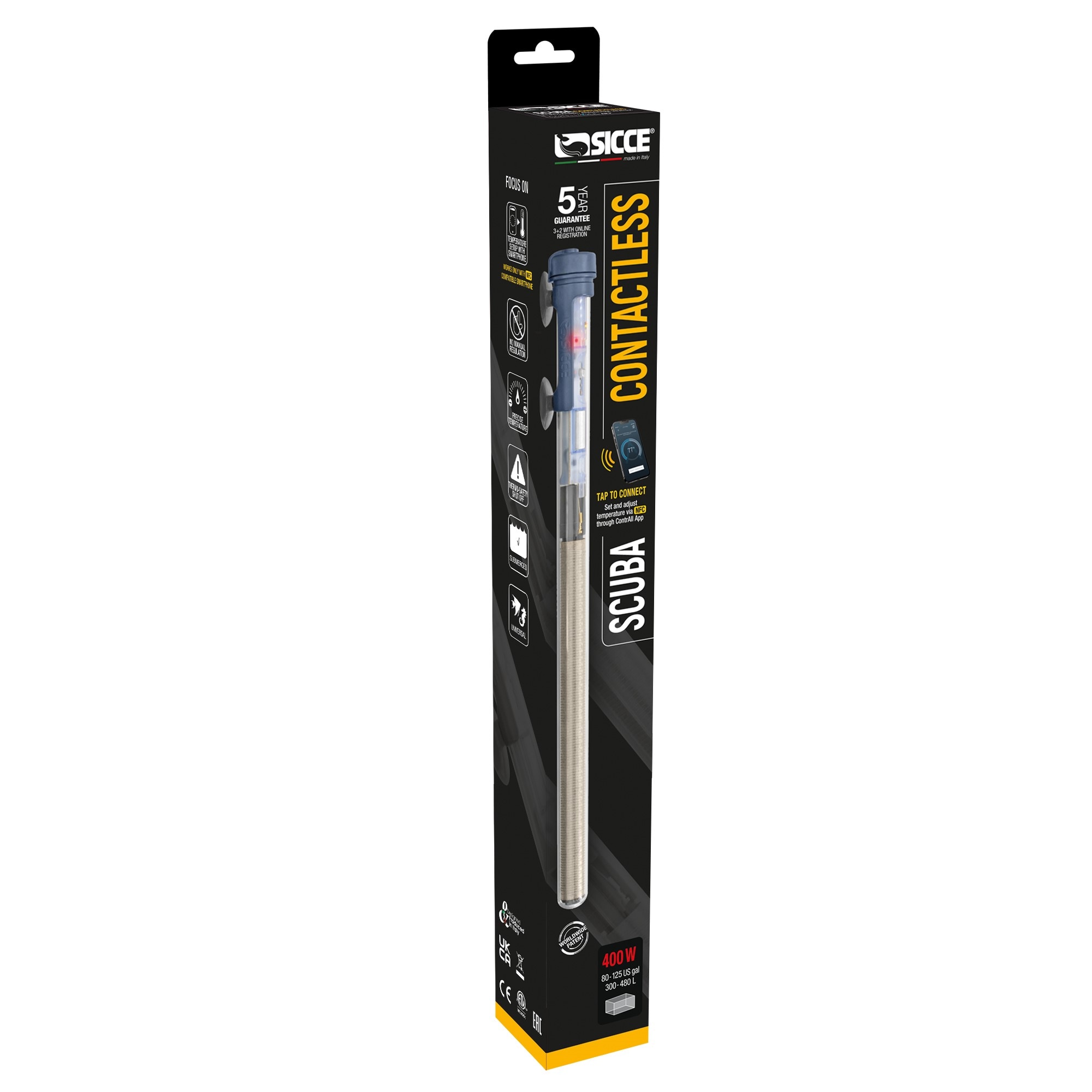 SCUBA ContactLess 400 - Submersible Heater - 400 Watt