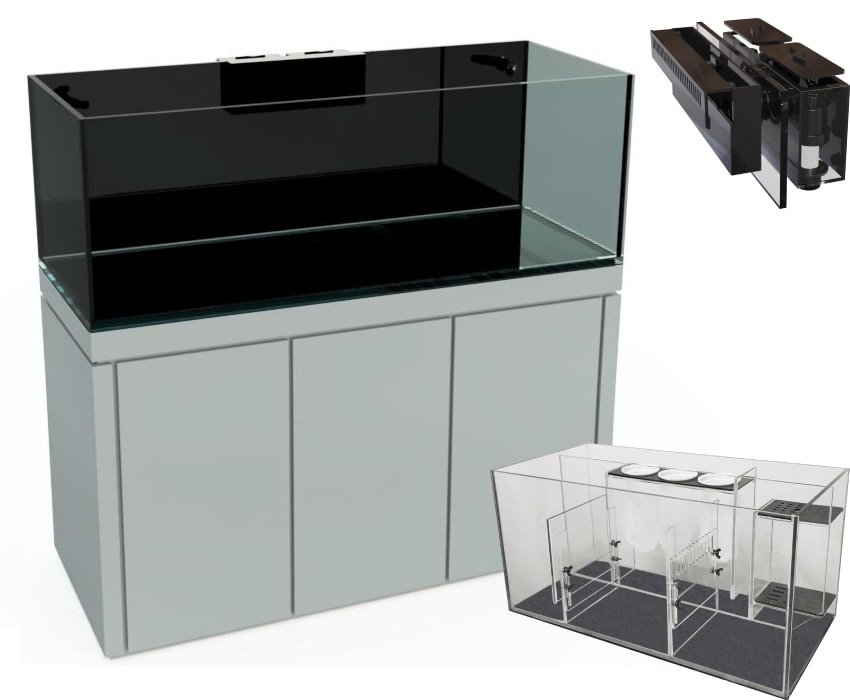 CRYSTAL Premium Reef Tank Kit - 60x20 Gray