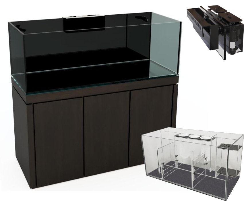 CRYSTAL Premium Reef Tank Kit - 60x20 Mocha