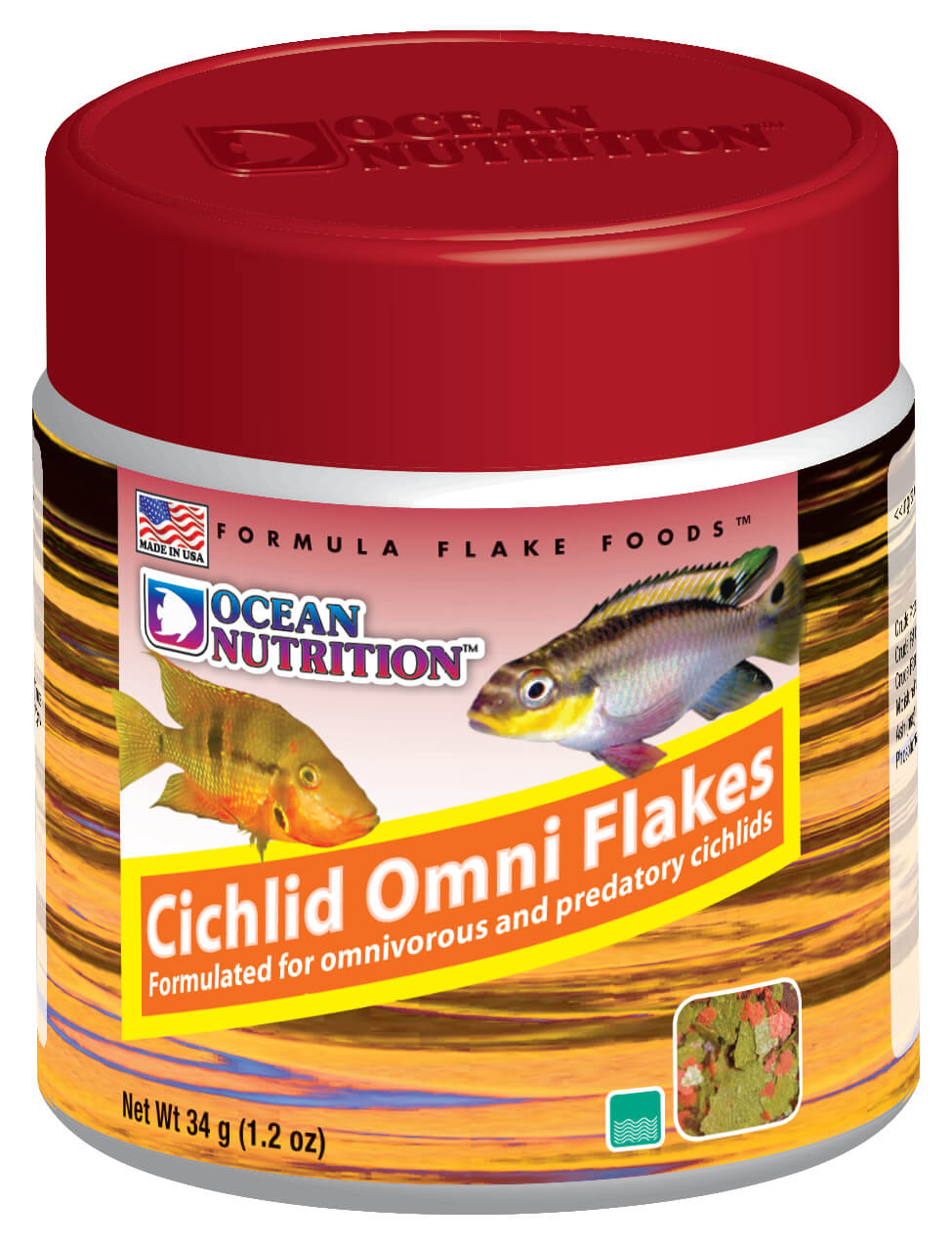 Cichlid Omni Flake Food - 1.2oz