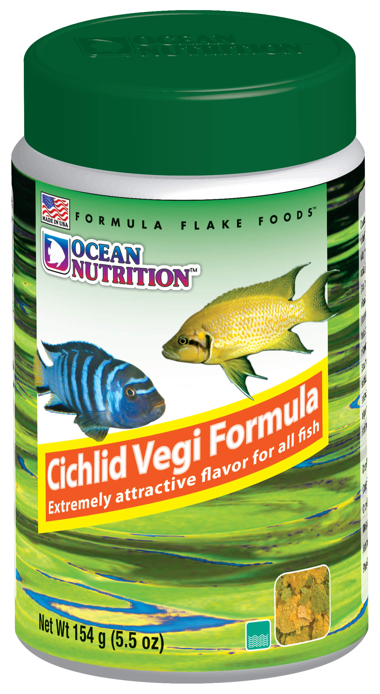 Cichlid Vegi Flake Food - 5.5oz