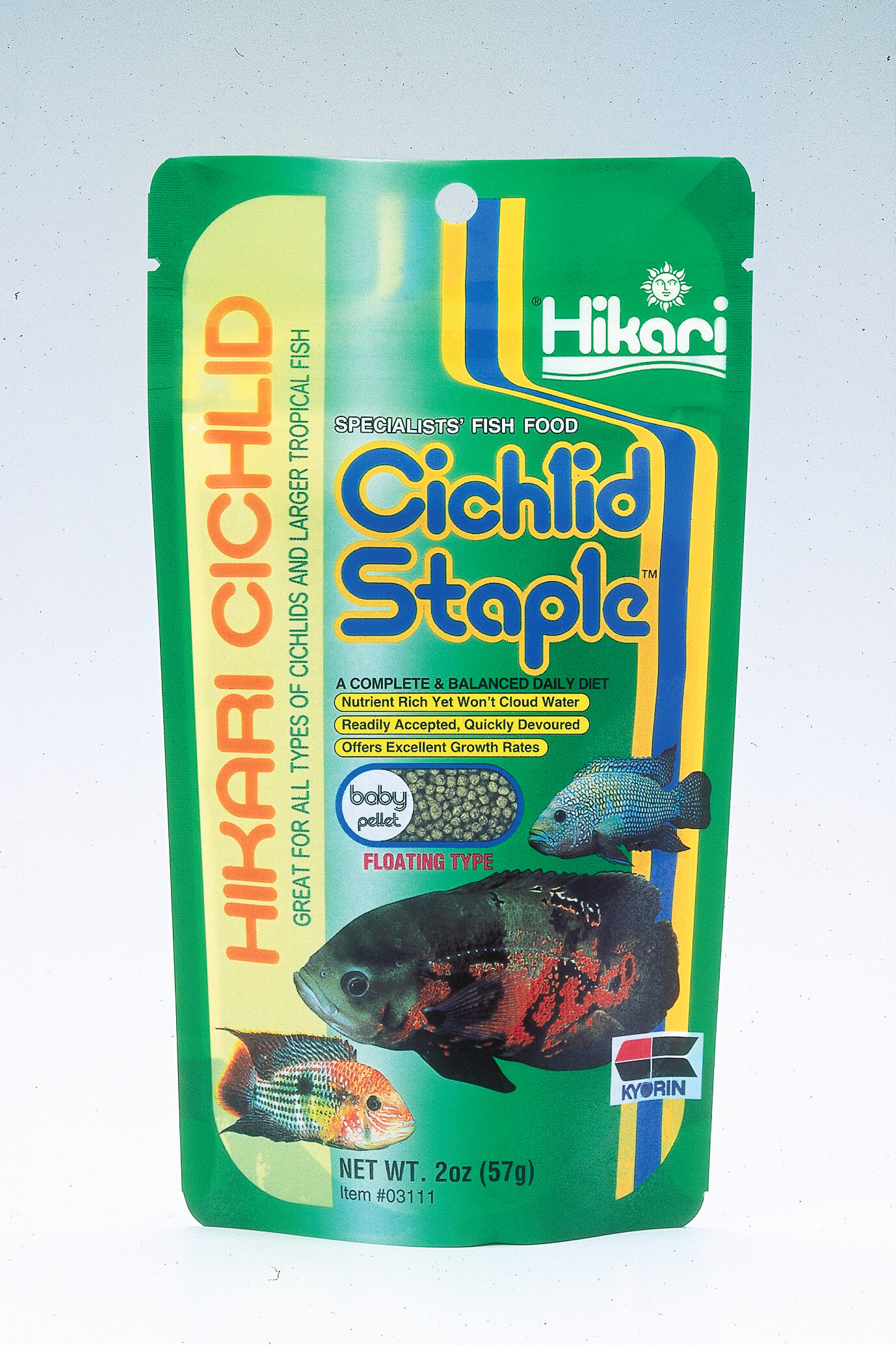 Cichlid Staple Baby Pellets 2oz